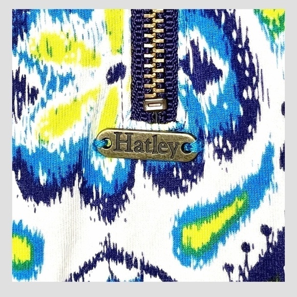 Hatley Nellie Short Sleeve Mini Mixed Flower Dot Print Zip Back Stretch Dress - Picture 8 of 11